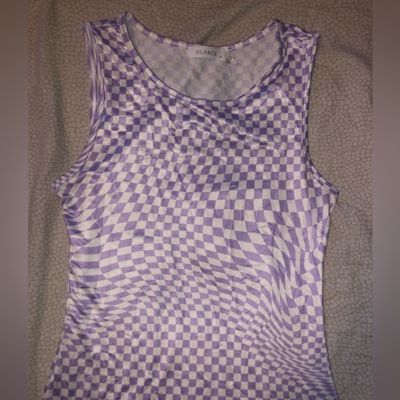 Purple racer back dress - Picture 2 of 3